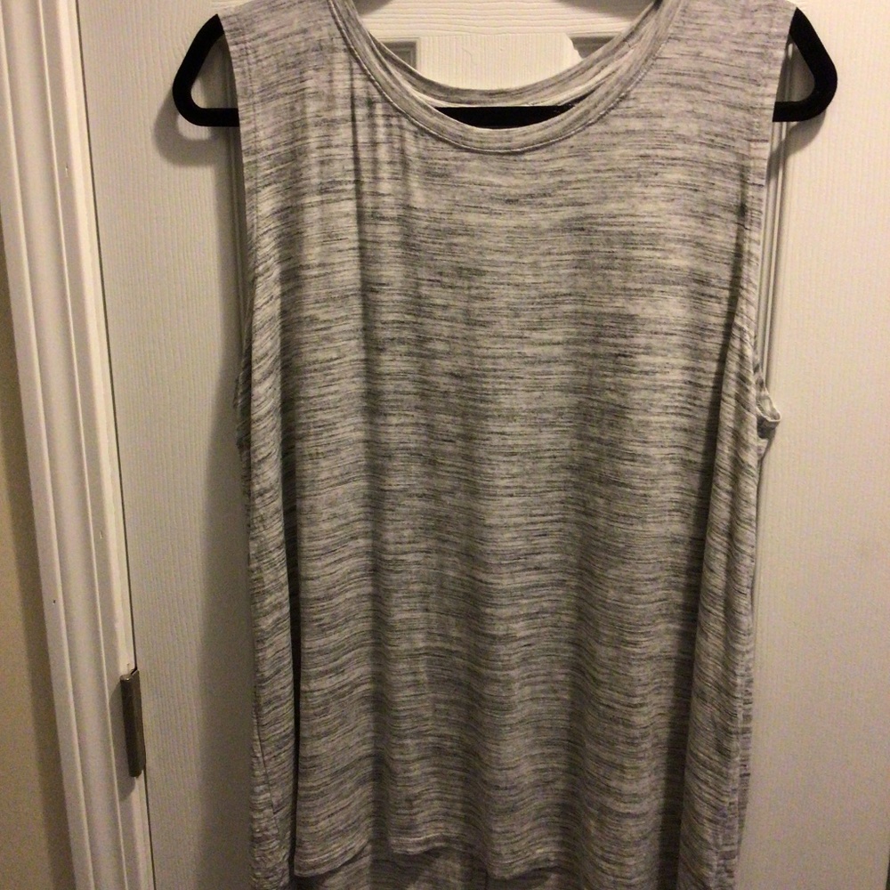 Old Nay- XL Gray, activewear tank with split down back